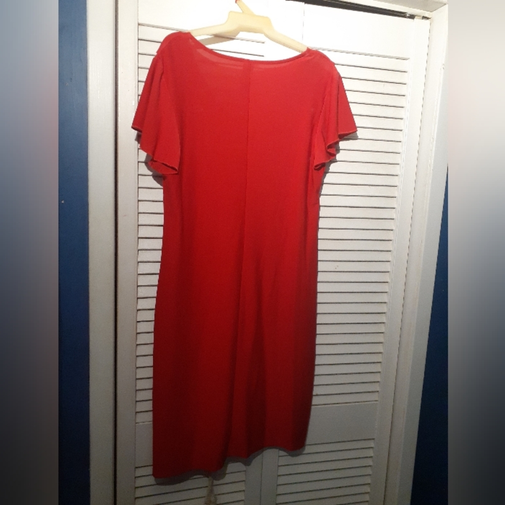 Red Ruffled Dress - Picture 2 of 5